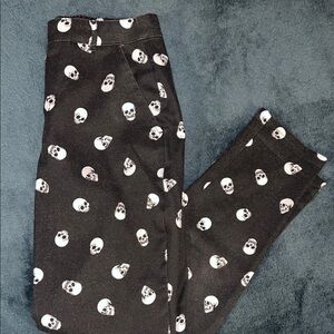 Hot Topic Black Skull Pattern Kids Bottoms